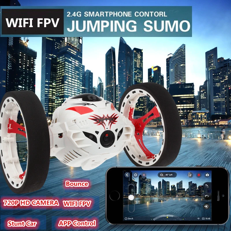 RC автомобиль с камерой 2MP wifi bronce 4CH 2 4 GHz Jumping Sumo гибкими колесами дистанционного