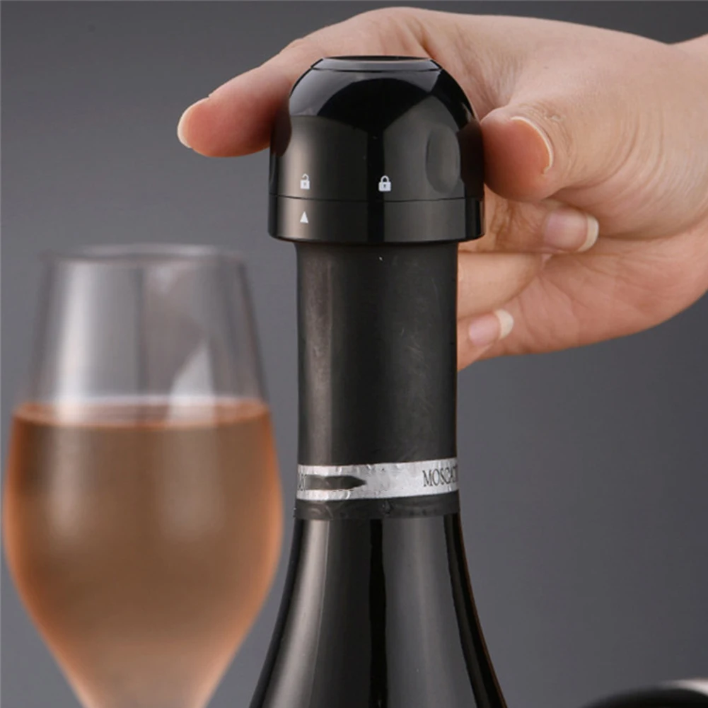 

Sparkling Wine Mini Champagne Stopper Mini Wine Stopper Rotary Lock Vacuum Efficient Preservation Kitchen Home Use