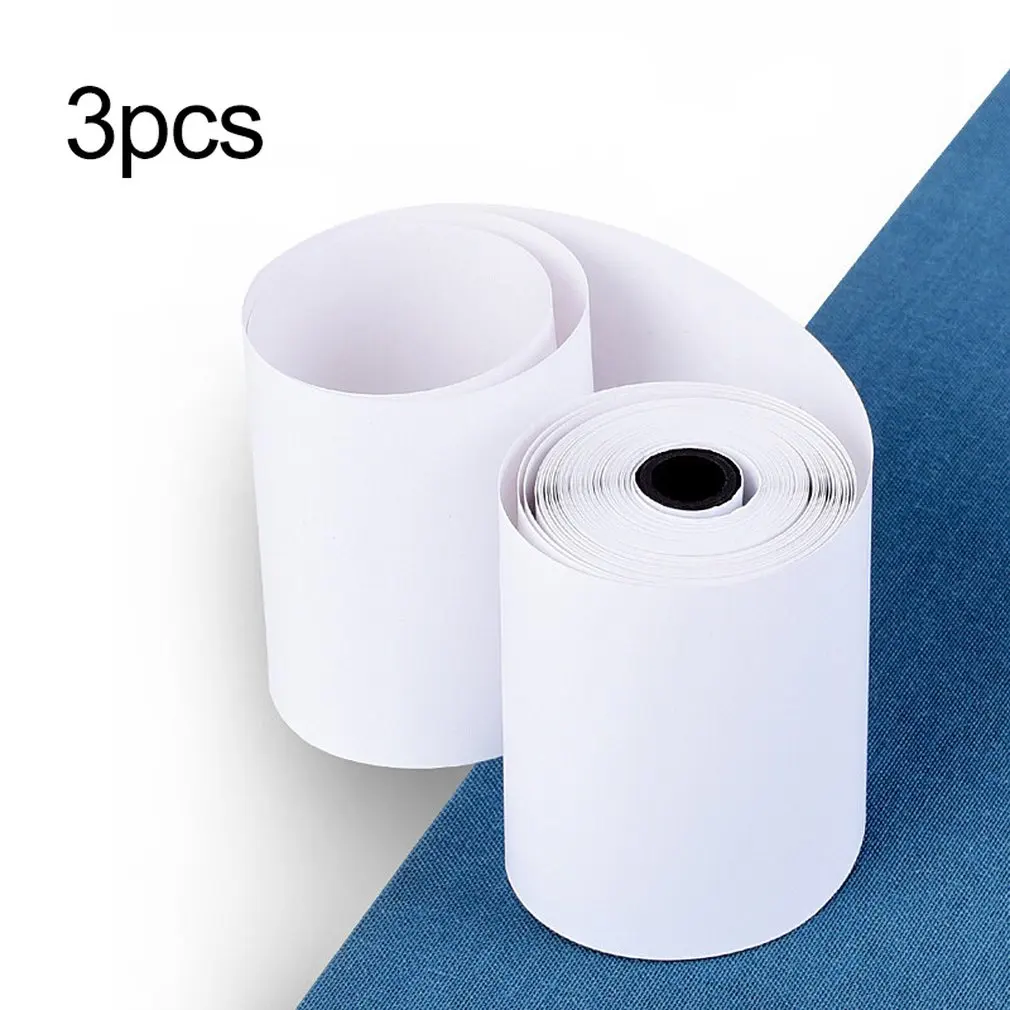 

3 Roll Printable Sticker Paper Direct Thermal Paper Self-Adhesive 57x30mm for PAPERANG Portable Pocket Printer