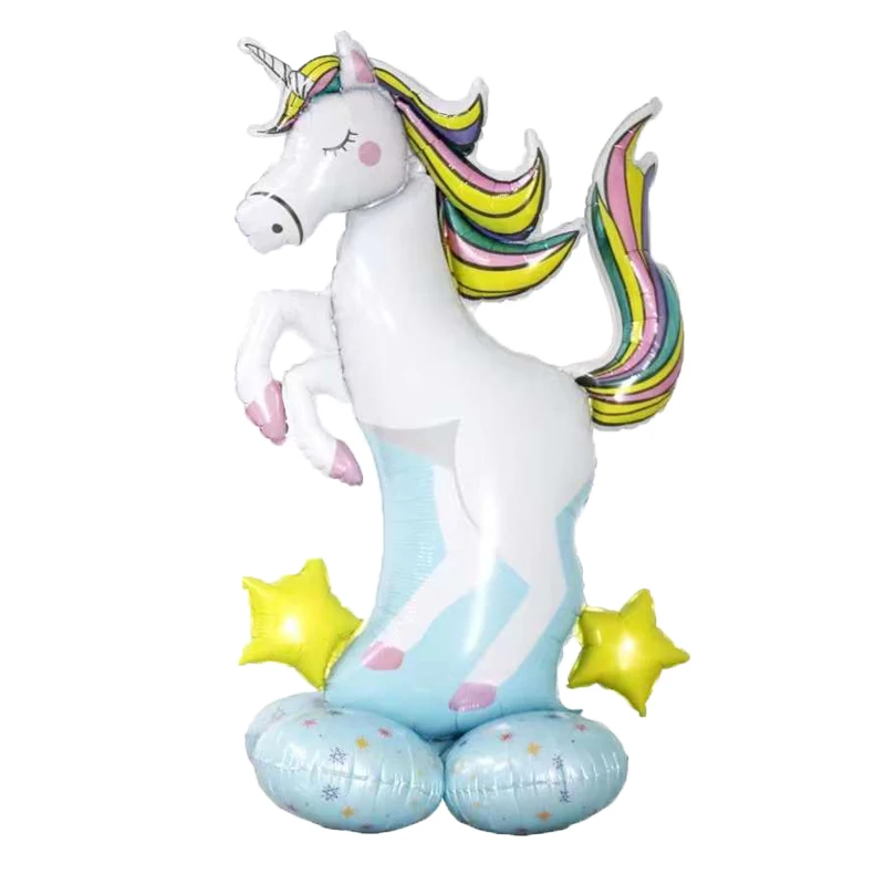 Новый гигантский стенд Единорог Лошадь фольги шары День рождения Свадебные