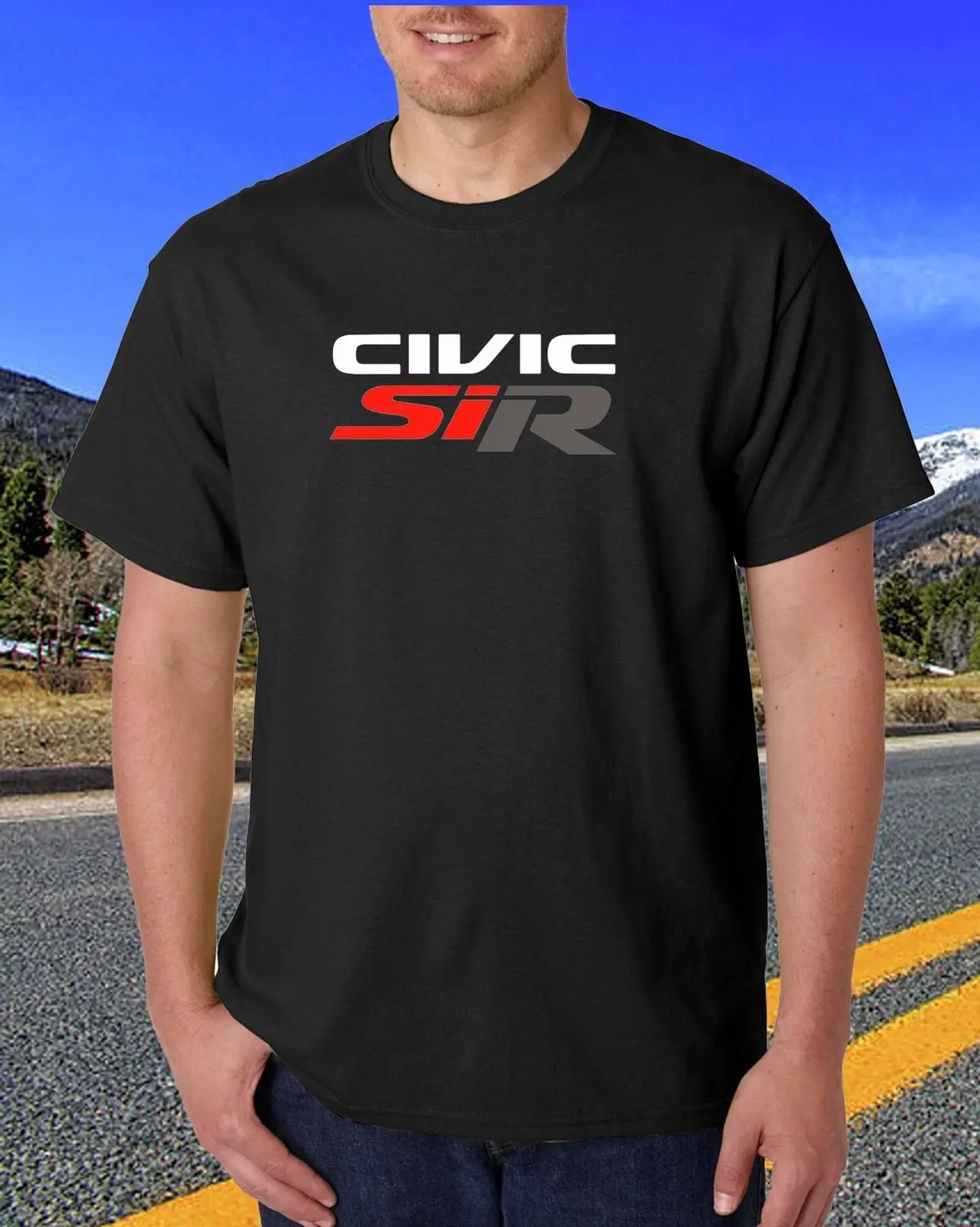 Брендовая мужская футболка 2019 Модная японская с изображением автомобиля Civic SiR