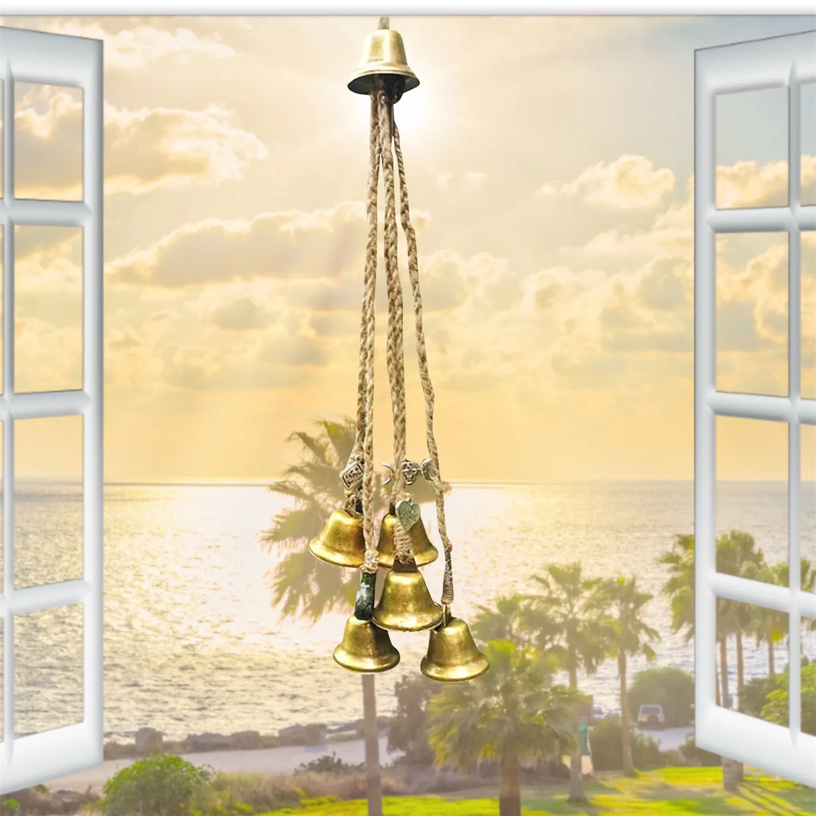 Blessing Bells Evil Spirit Wind Chimes Witch Bell Door Charm Witchcraft Decoration Wall Hanging | Дом и сад