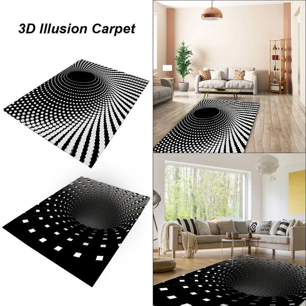 Новый 3D ковер роскошный иллюзионный коврик спиральный прямоугольный