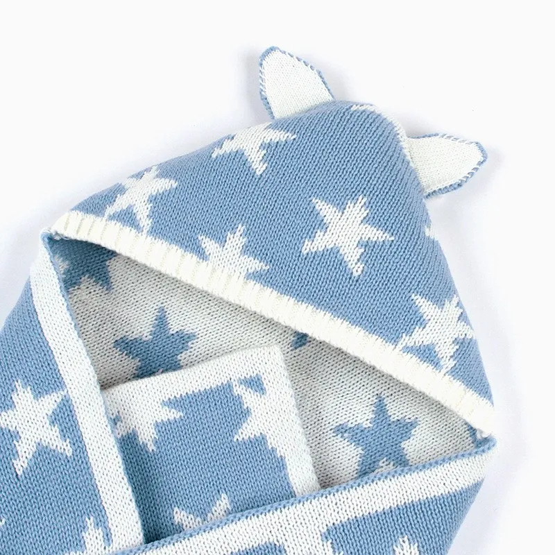 2019 вязаный конверт для новорожденных одеяло мультфильм Пеленальное Одеяло