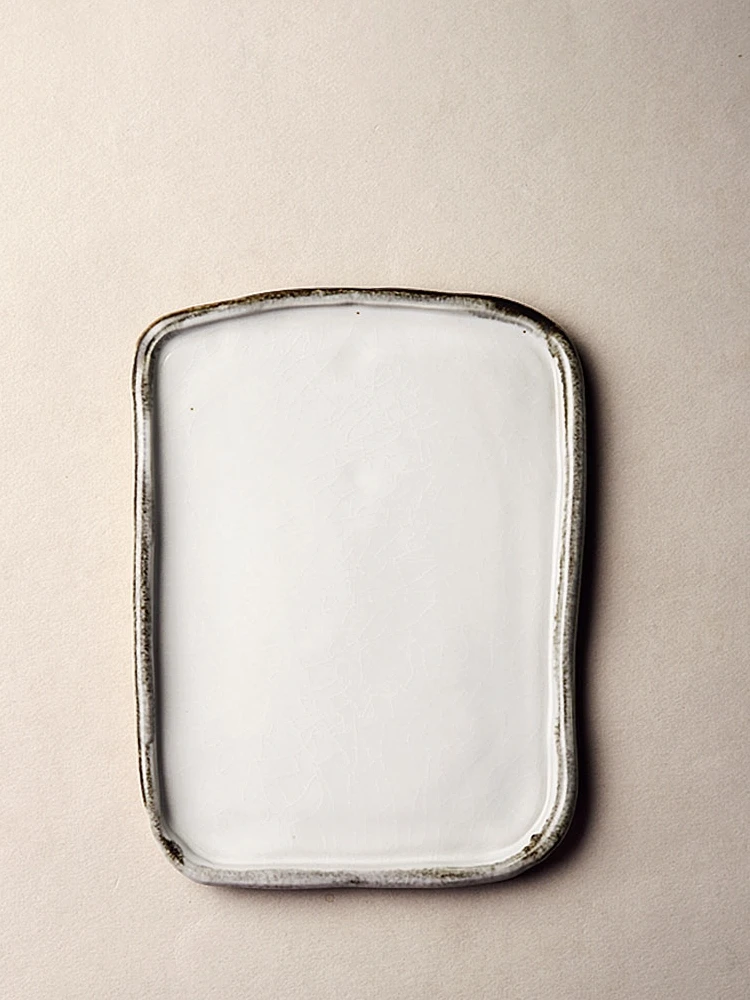 

Handmade Coarse PottAery Dinner Plate Style Tableware Plate Dim Sum Plate Bamboo Tea Tray Tea Plate Kung Fu Tea Ceramic Tea Set