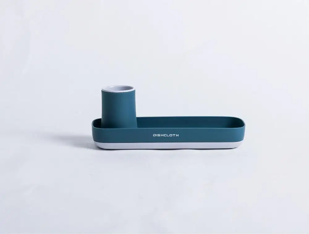 Dark Blue Полка для ванной, кухонный дренаж для мыла, держатель для зубных щеток, расческа, многофункциональная, противоскользящая, экологический материал, joro - Цвет: Dark Blue