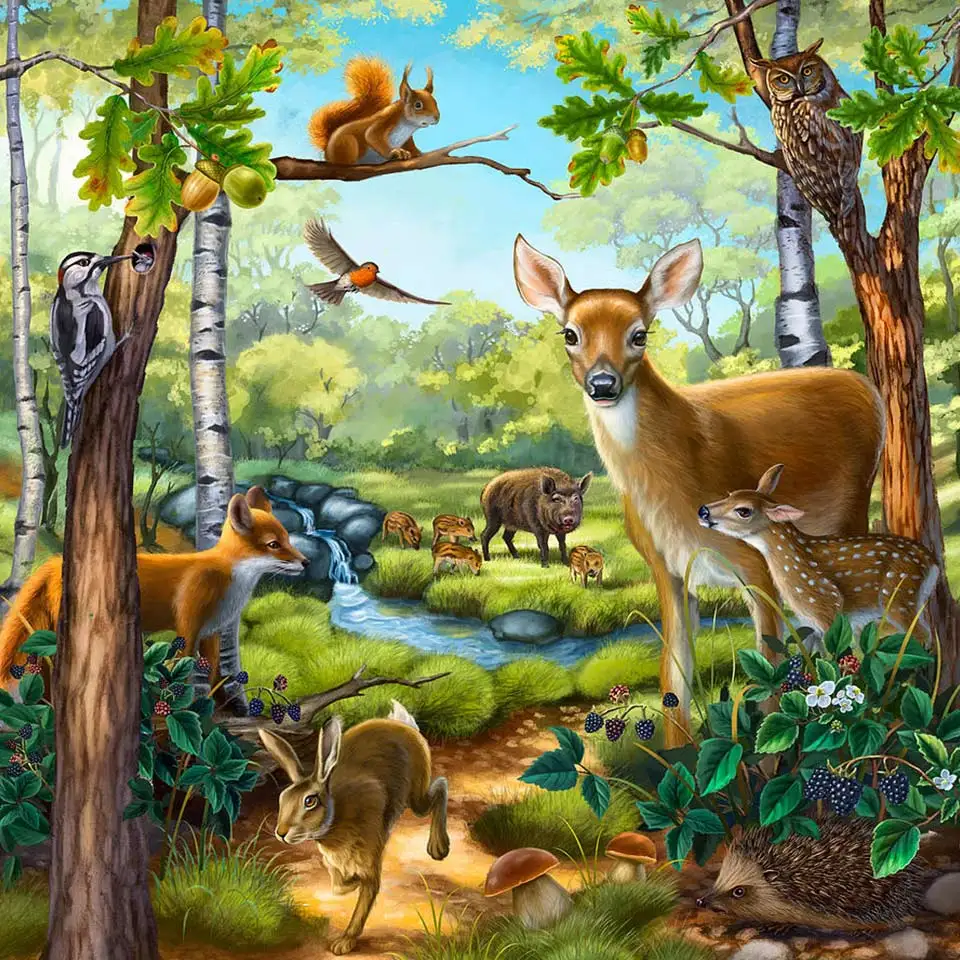 

5D DIY Diamond Embroidery Forest Animals Deer Handmade Craft Diamond Painting Mosaic Cross Stitch Needlework Home Decor Gifts