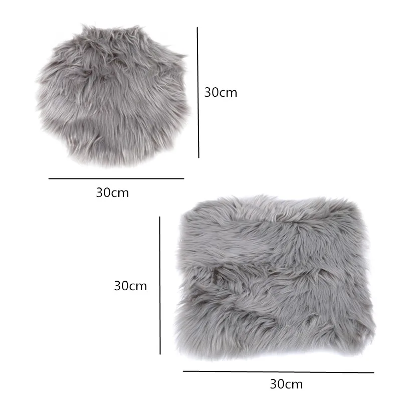 Горячая Распродажа Искусственная овчина стул 3 цвета теплый мех шерсть коврик