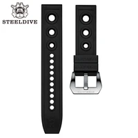 black 20mm 22m automatic mechanical diver watch replacement strap watch bands automatic watch bracelets dive watches strap