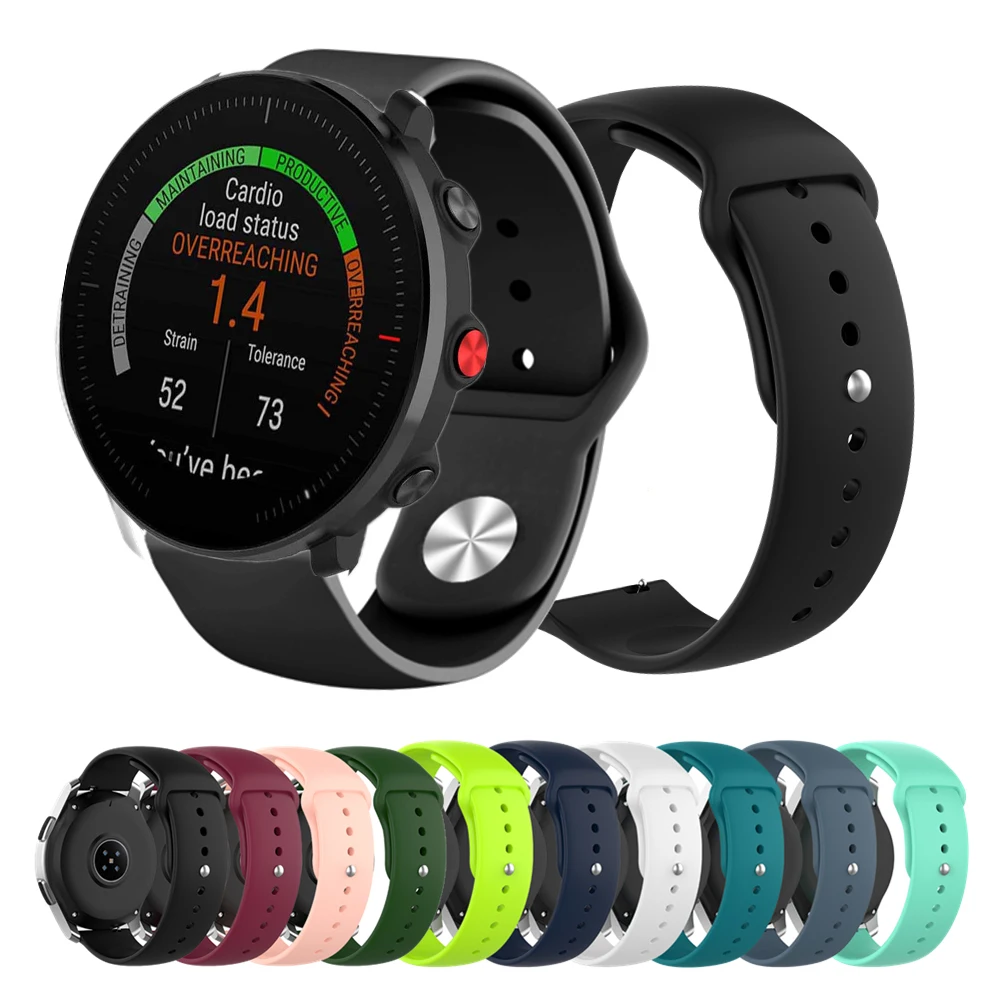 Ремешок 22 мм 20 мм для смарт-часов Polar Vantage M, ремешок для huawei Watch GT, ремешок для часов Hnonr, Волшебный силиконовый ремешок на запястье