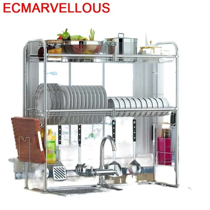 

De Pantry Organisateur Dish Drainer Refrigerator Organizer Stainless Steel Cozinha Cuisine Cocina Organizador Kitchen Rack