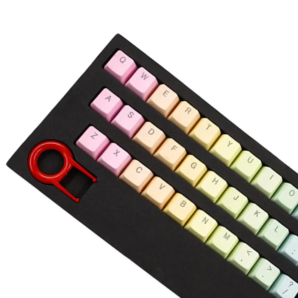 

Newest37Pcs Gradient Colors Backlight Keycaps Replacement Kit Accessory for Cherry/Kailh/Gateron Switch Mechanical Keyboard