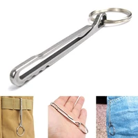 2021 1pc stainless steel pocket suspension clip edc keys tools keychain 10kg load holder multi function tool lock hook