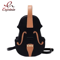 new 3 colors vintage violin design shoulder bag crossbody bag for women 2021 purses and handbags pu leather trendy designer bag