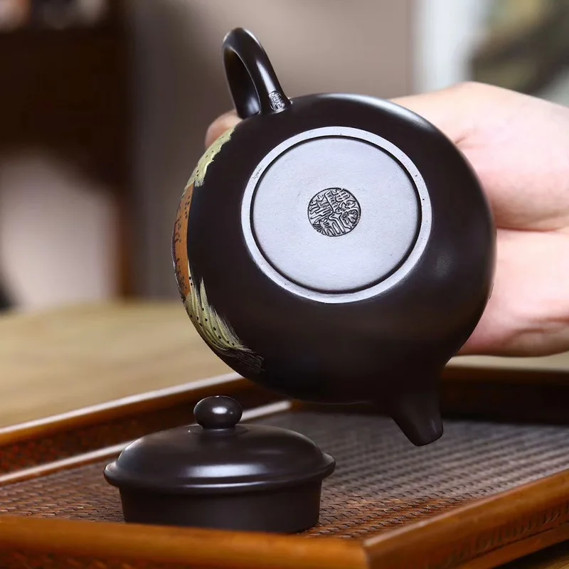 

Baomei Dahongpao reduction firing antique teapot handmade Yixing purple clay teapot household teapot