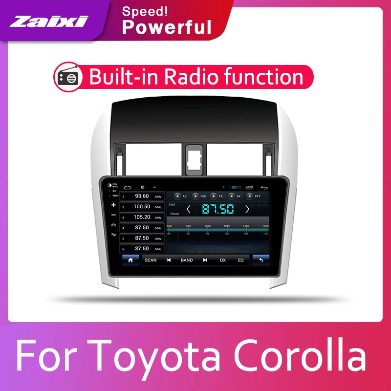 ZaiXi автомобильная система Android 1080P IPS ЖК-экран для Toyota Corolla E140 E150 2007 ~ 2013