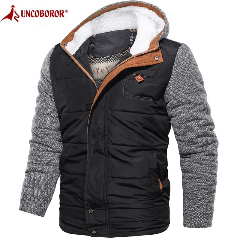 Зимняя куртка мужская повседневная обувь теплые парки на подкладке из