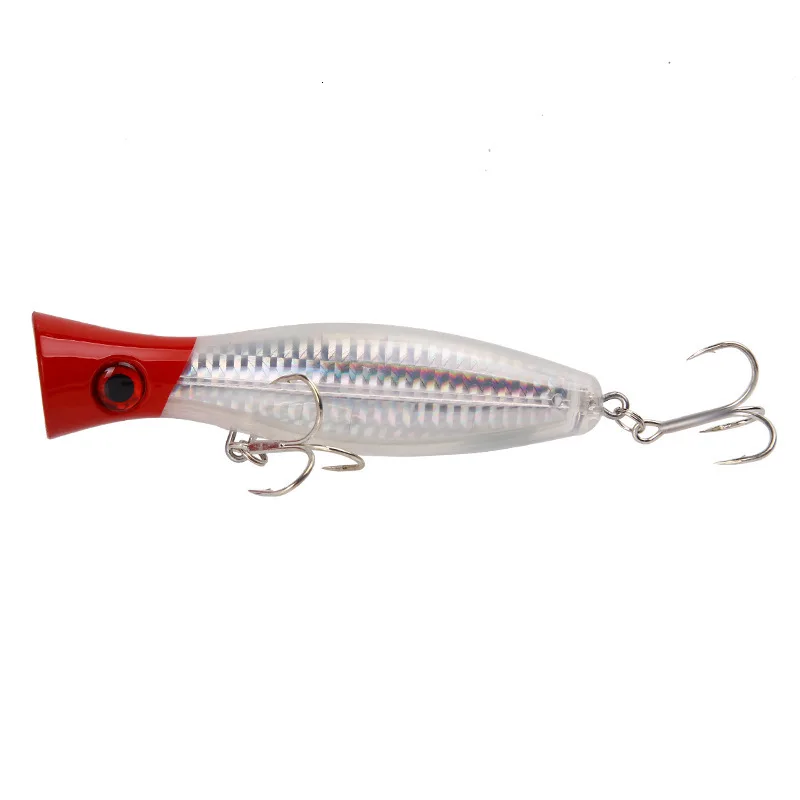 

Winter Popper Fishing Lures Large Poppers Top Water Lure 3d augen Isca Artificial Hard Bait Fishing Tackle Articulos De Pesca