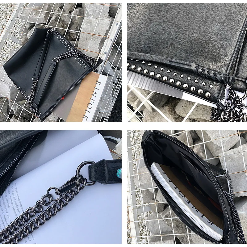 DIINOVIVO Brand Design Women Shoulder Bag Rivet Chain Bucket Leather Handbags Female Hand Bags Crossbdoy Lady WHDV1248 | Багаж и сумки