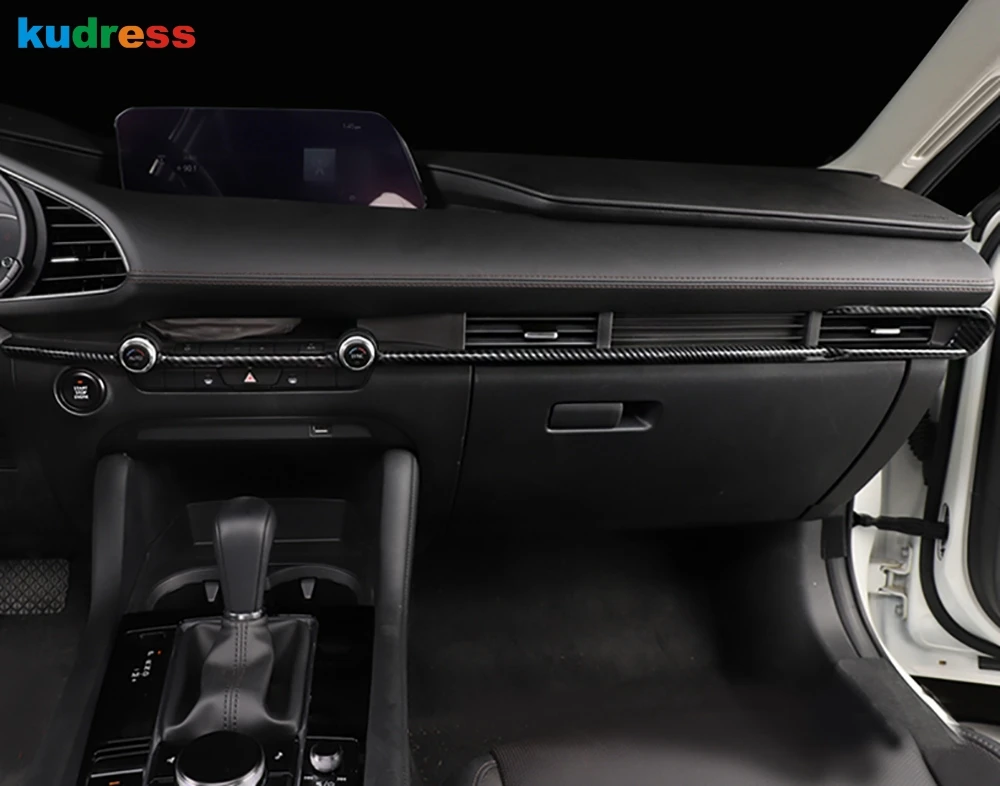 Для Mazda 3 M3 Axela 2019 2020 углеродное волокно Автомобильная Передняя Центральная
