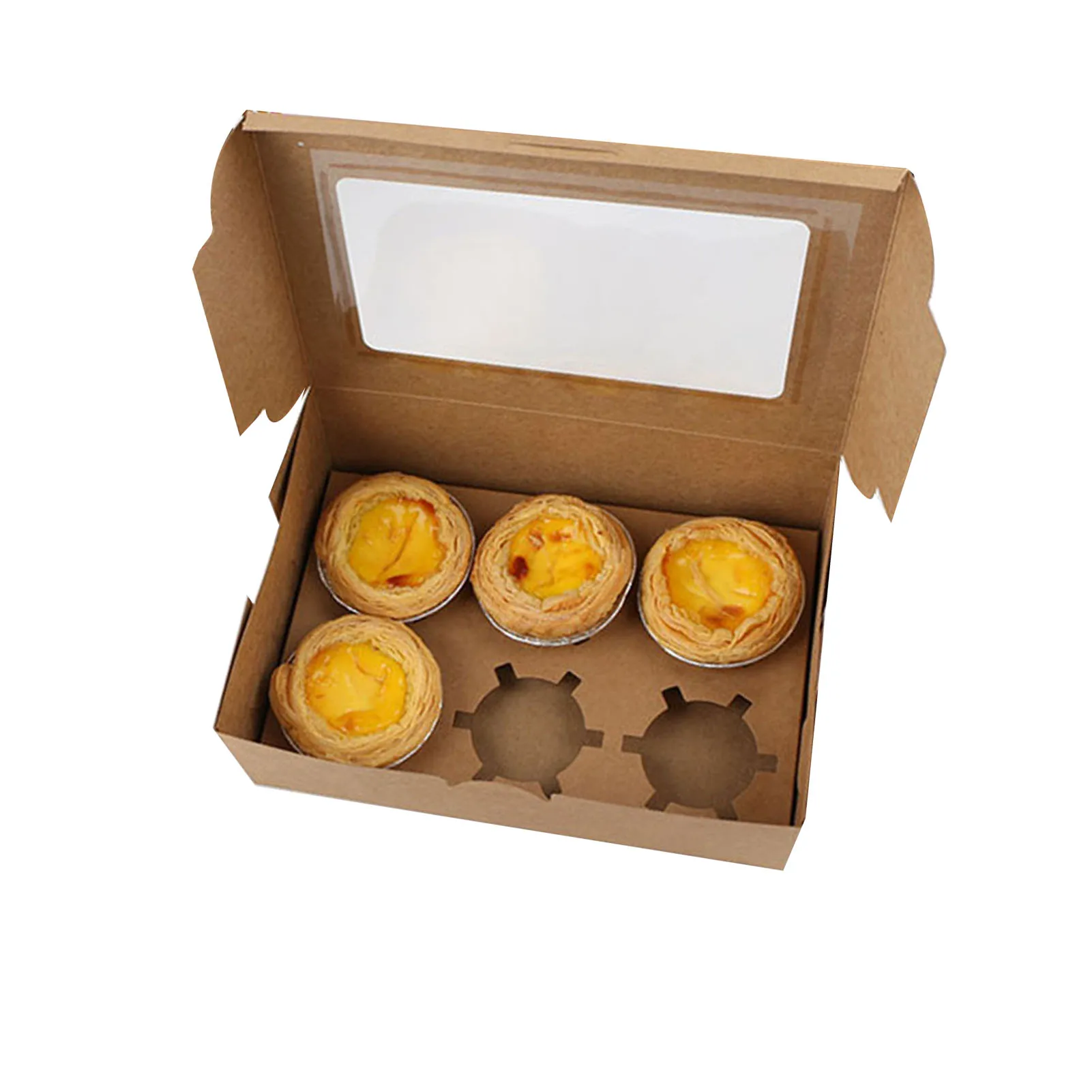 

9PCS Cupcake Box for 2/4/6 Cupcakes Multipurpose Cupcake Carriers Gift Box for Baked Goods Practical Cupcake Containers FAS6