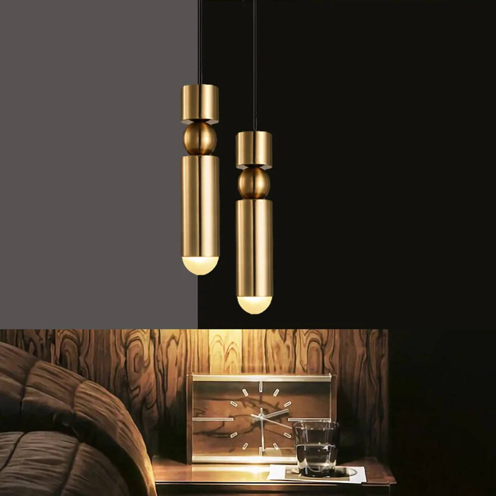 

FSS Gold Pendant Lights Indoor Lights Stair Bar Home Indoor Lighting Fixtures AC 110-240V