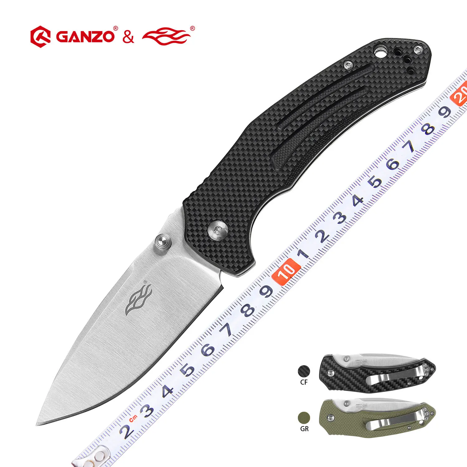 Складной нож Firebird Ganzo F7611 440C G10 или с ручкой из углеродного волокна карманный