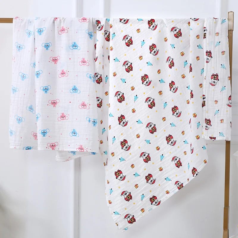 120*110 см марлевые пеленки для новорожденных хлопковые детские одеяла 2 слоя Ванна