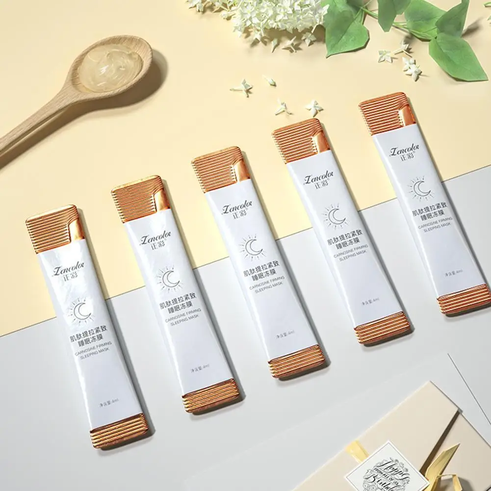 

Коллагеновая маска для сна с протеином 5 шт., маска для лица против морщин, увлажняющая маска для лица с пленкой «Холодное сердце» для хороше...