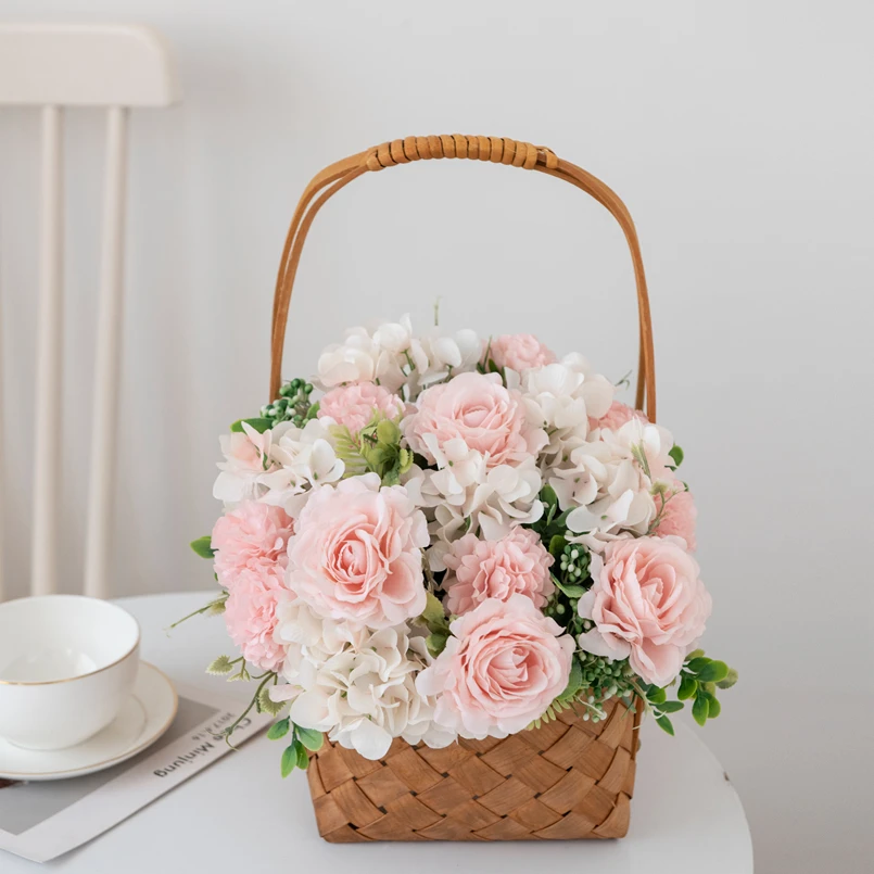 Искусственные цветы 30 см дешевые шелковые гортензии Свадебные Рождественские