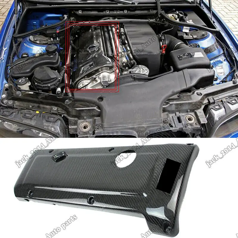 

Fit for BMW E46 M3 Carbon Fiber Engine Cover Spark Plug Hood Interior Panel Kits