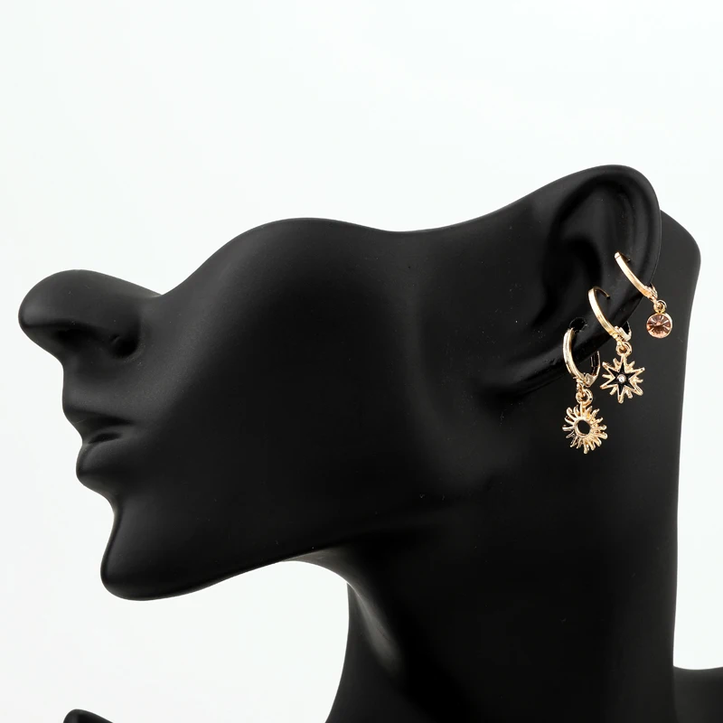 1Pair 2020 New Gothic Meteor Star Hoop Earrings for Women Gold Color Tiny Huggie Charm Hoops Minimalist Jewelry E499 | Украшения и