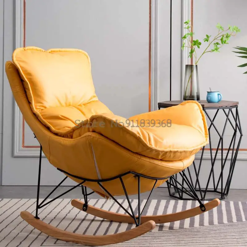 Кресло качалка в скандинавском стиле одно кресло для взрослых ленивый отдыха