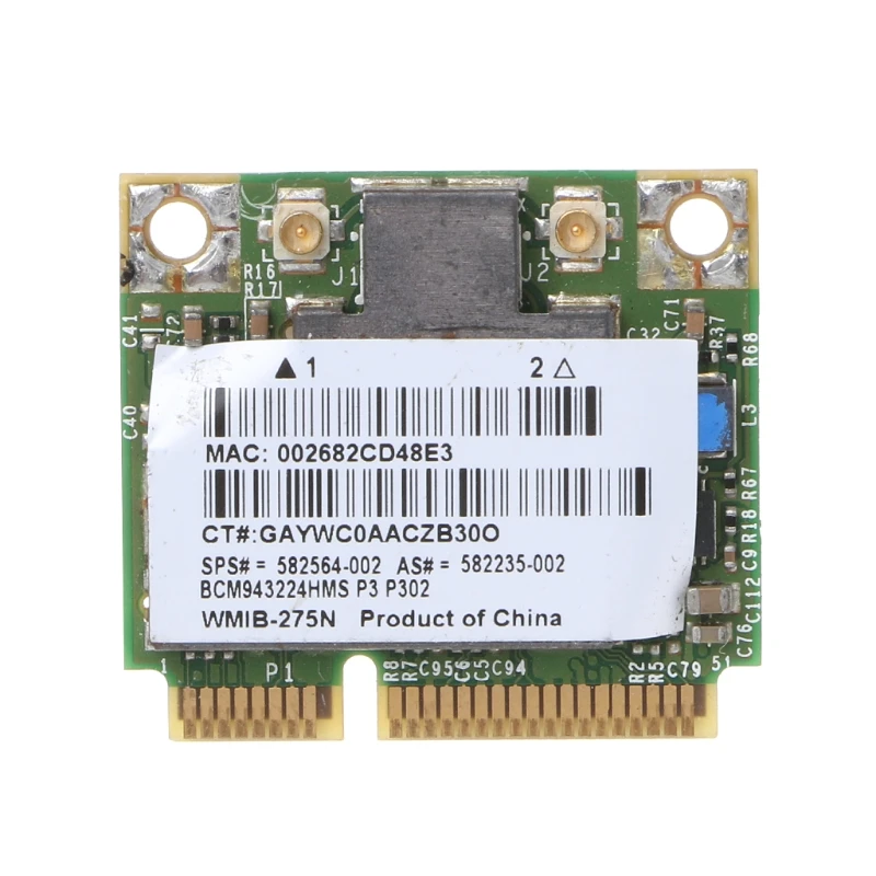 

For HP BCM943224HMS Wireless Dual Band 802.11 a/g/n Half Mini PCI-E WiFi Card