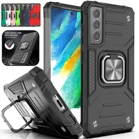 case for samsung galaxy s21 s20 fe plus ultra a32 a52 a72 slim drop shockproof protective armor with kickstand ring phone cover