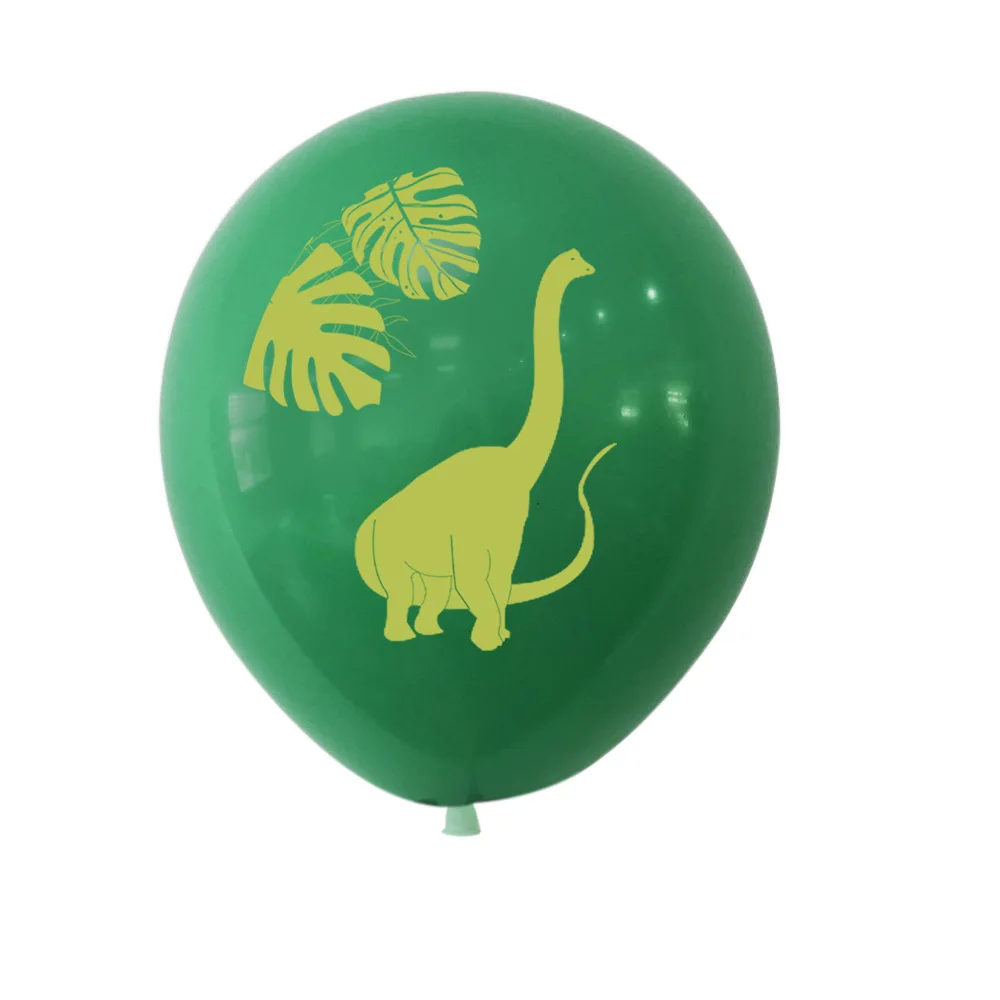 

SLMengGUO dinosaur theme 12 inch brachiosaurus dinosaur birthday party decoration new printing latex white balloons set supplies