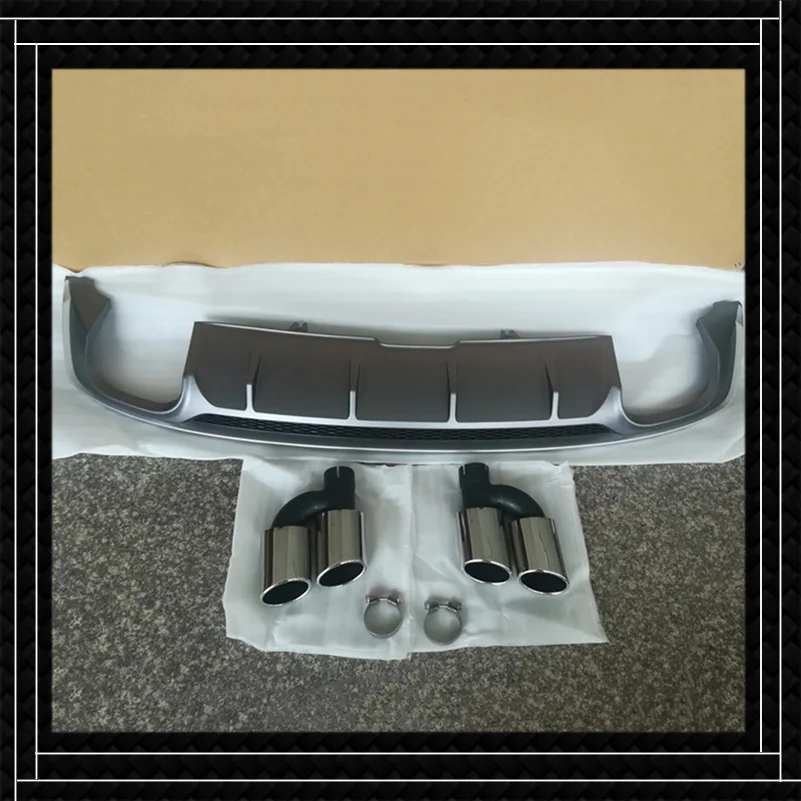 

1 Set Rear Diffuser Exhaust Pipe For AUD-I S5 2017-2019 PP Material Back Spoiler Lip Diffuser +H Model Four Outlet Muffler Tip