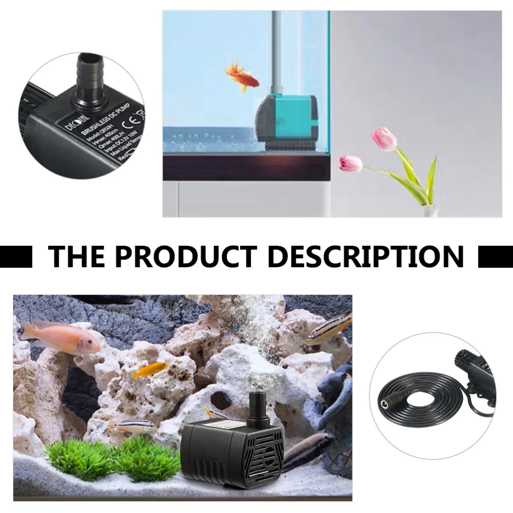 

Brushless Miniature Water Pump Mini Fountain Pump for Fish Tank Water Cooling