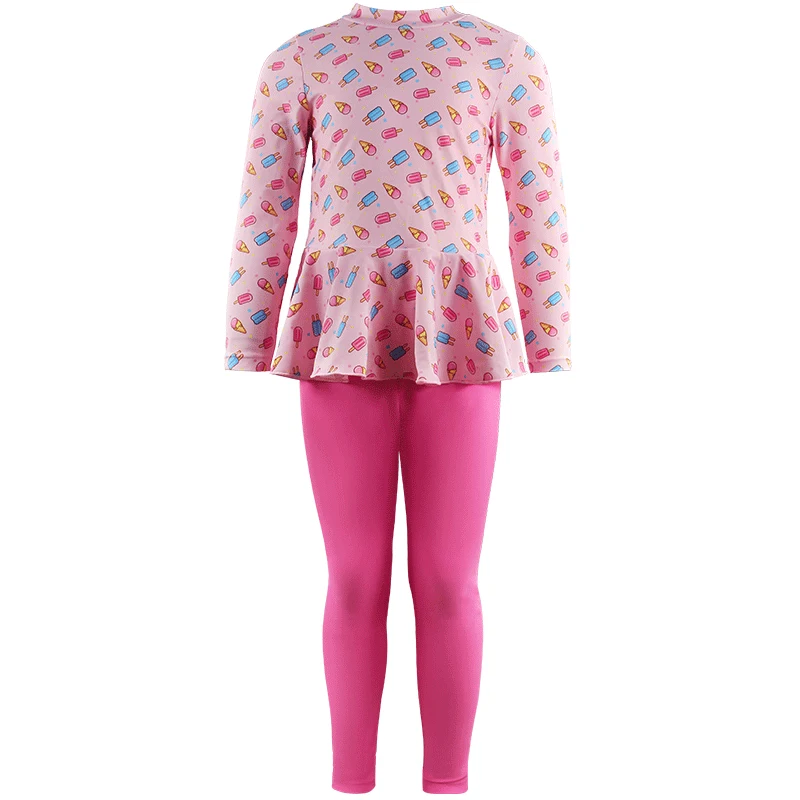 

Julysand Swimwear Girls Lovely Two Pieces Swimsuit Long Sleeve Kids Bathing Suit High-end Swimwear for Children