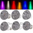 10 шт., приглушаемые светодиодный ные лампы GU10 для прожекторов, 9 Вт, 12 Вт, 15 Вт, 220 В, GU5.3, прожектор, светодиодные лампочки красного, синего, зеленого цвета MR16, 12 В постоянного тока