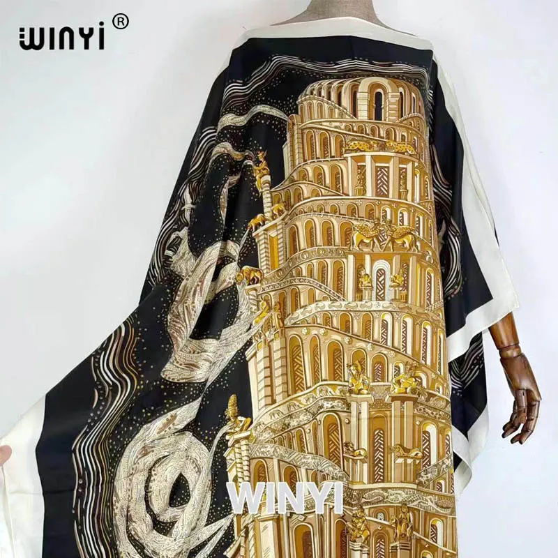 Women muslim sets Boho Maxi Floral Summer one-neck Long Sleeve Elegant Holiday Beach  floral dress Party evening sexy long dress