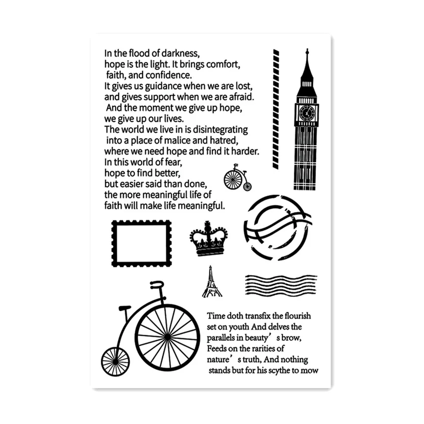 11x16 см freedom tower прозрачный печать прозрачные наклейки силиконовый валик для