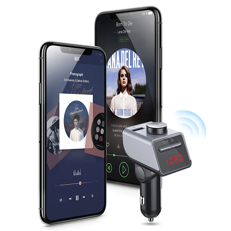 Автомобильный FM-трансмиттер Bluetooth 5 0 беспроводная гарнитура аудиоприемник MP3