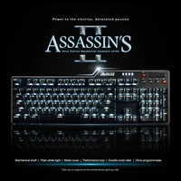 ajazz assassin ii alloy mechanical keyboard ak35i multimedia knob game backlight chicken eating keyboard support ergonomic key n
