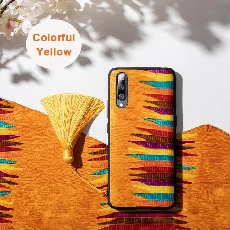 Yellow case Воловья кожа чехол для телефона для Xiaomi 8 9 9T A1 A2 A3 lite Poco F1 макс 3 чехол с рисунком для телефона Redmi Note 5 6 6a 7 7a 8 Pro Чехол - Цвет: Yellow case