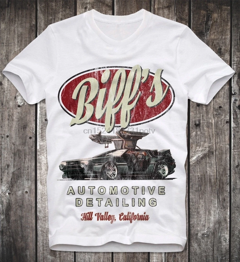 

Men Tshirt Biffs Automotive Detailing Back to the Future Zurck in Die Zukunft Doc