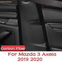 car b pillar anti kick protective mat seat belt pad cover leather stickers 2pcs for mazda 3 axela 2019 2020 2021 car accessories