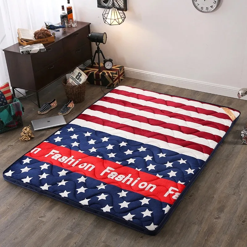 Модный бархатный матрас толстый теплый складной фланелевый студенческий