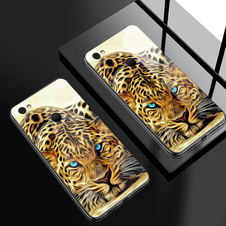Чехол из закаленного стекла для Xiaomi 5X6X8 9 SE A1 A2 Lite TPU Capa для Redmi Note 4x 5A 6 7 Pro Prime роскошный противоударный жесткий чехол - Цвет: H104