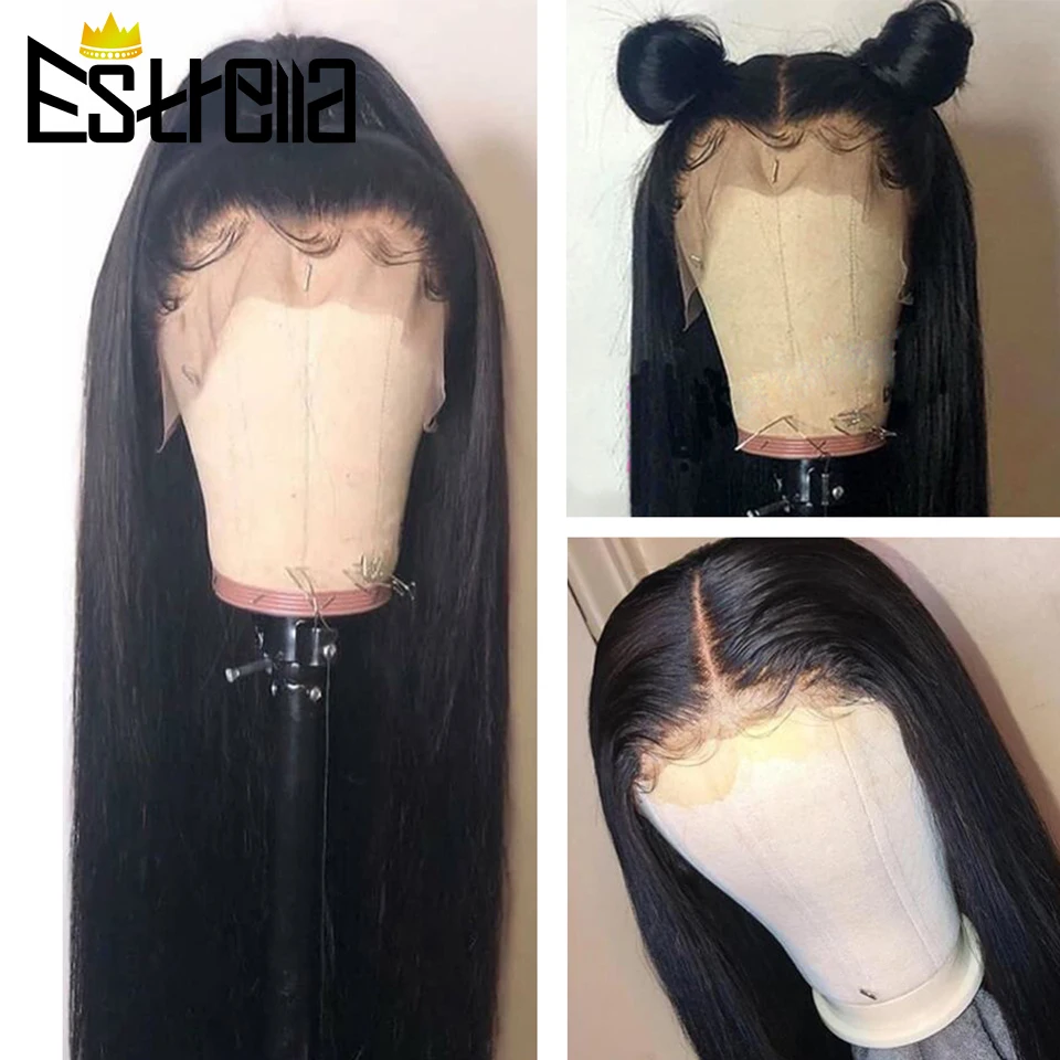 Прямой парик на сетке человеческие волосы передние парики из человеческих волос
